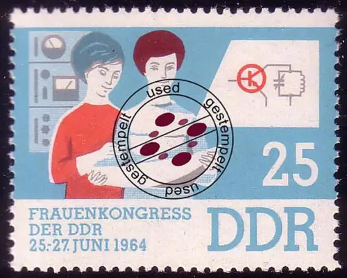 1031 Frauenkongress Technikerinnen 25 Pf, gestempelt O