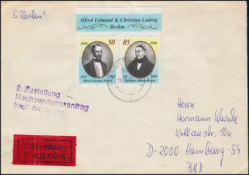 3256-3257 ZD de bloc 98 Frères Brehm Eil-Lettre SEIFFEN 18.7.89 - 2e livraison