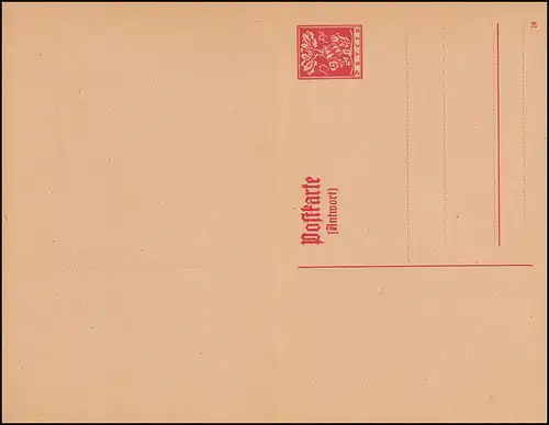Carte postale de Bavière P 119 Edition audience 15/15 Pf rouge, telle qu'elle est dépensée **