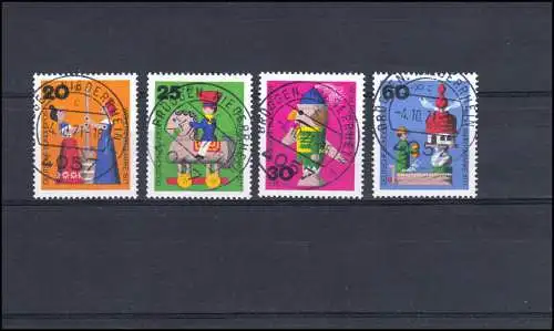 705-708 Ancien jouet en bois: ensemble complet-O AVANT-Journée Bruggen/Niederrh. 4.10.71