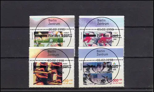 1968-1971 Sporthilfe 1998: OR-Satz mit ESSt Berlin als Vollstempel 5.2.98