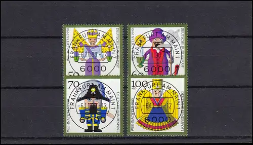 1484-1487 Weihnachtliches Kunsthandwerk: Satz mit Voll-O der VS Frankfurt/M ET-O