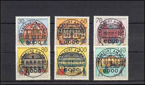 1563-1568 Maisons postales historiques: ensemble avec plein-O de la VS Francfort/Main avec ET-E