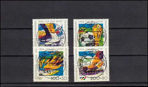 1717-1720 Sporthilfe Olympia 1994: Satz mit Voll-O Brüggen/Niederrhein mit ET-O