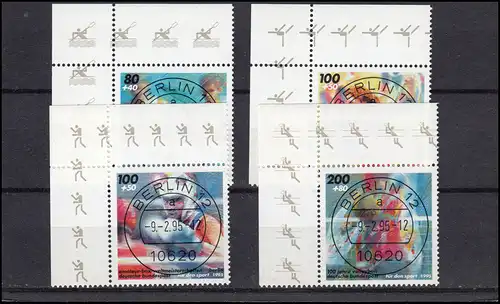 1777-1780 Aide sportive 1995: ER-Test o.l. avec cachet complet de la VS Berlin avec ET-O