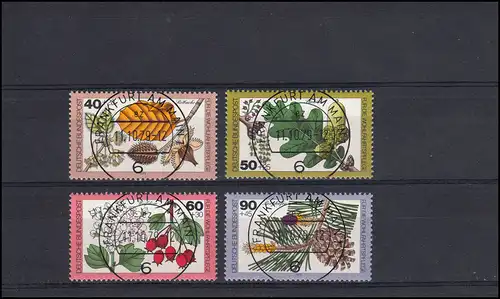 1024-1027 Feuilles, fleurs, fruits de la forêt, ensemble plein-O de VS Francfort 1979