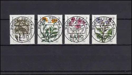 1188-1191 Wofa Alpenblumen: Satz mit Voll-O der VS Weiden/Oberpfalz 1983