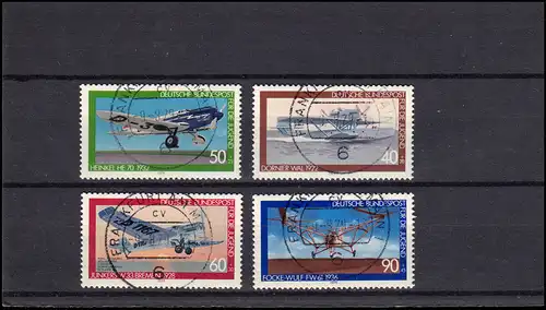 1005-1008 Jeunesse: Aéronautique:: Ensemble cachet complet Francfort / Main 9.8.1979