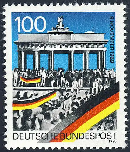 1482I Berliner Mauer 100 Pf aus Bogen (Rastertiefdruck) ** postfrisch