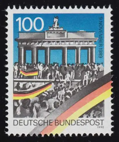 1482II Berliner Mauer 100 Pf aus Block 22 (Offsetdruck) ** postfrisch