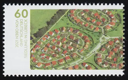 3580 Deutschland von oben: Siedlung in Lübeck / links, nassklebend, ** 
