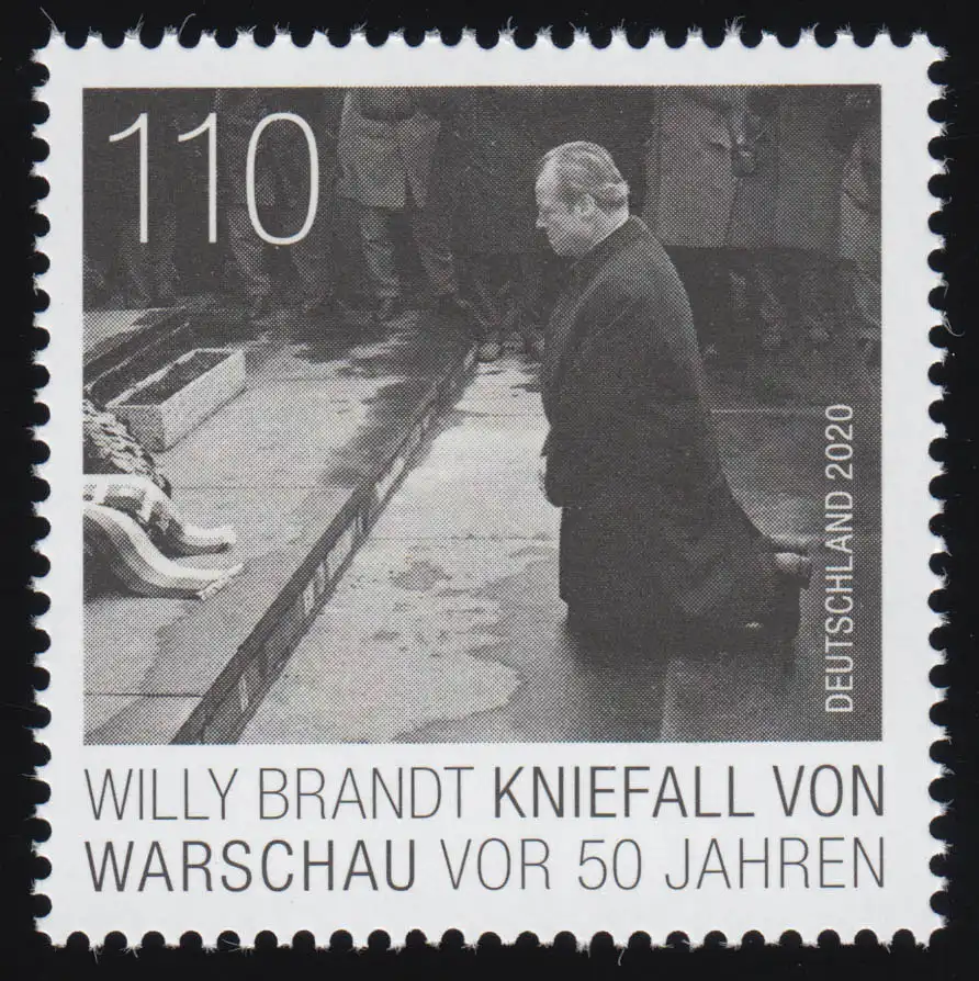 3579 Willy Brandt - genoux de Varsovie, en arc de 10 ** frais