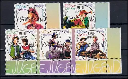 2190-2194 Kinder- und Jugendbücher: ER-Satz u.r. Vollstempel ESSt Berlin 13.6.01
