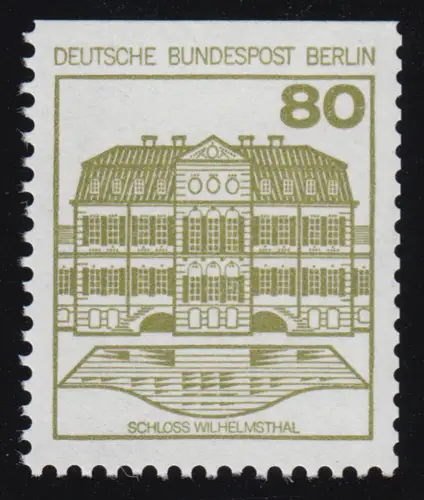 674C Burgen und Schlösser 80 Pf Wilhelmsthal oben geschnitten aus MH **