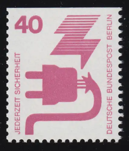 407C Unfallverhütung oben geschnitten 40 Pf Stecker aus MH **