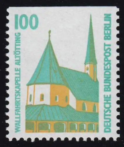 834C Sehenswürdigkeiten 100 Pf Wallfahrtskapelle Altötting oben geschnitten **