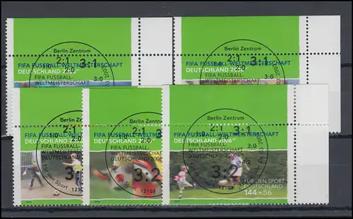 2324-2328 Sportshilfe Football-WM 2003: ER-Test o.r. Tampon complet ESSt Berlin ET-O