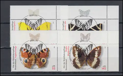 2500-2503 Papillons indigènes: ER-Test o.r. Tampon complet ESSt Berlin 2005