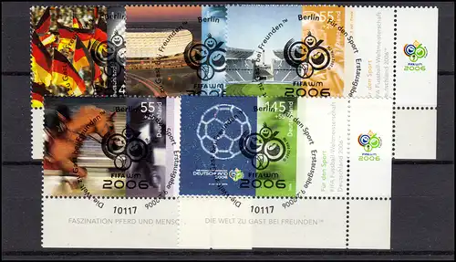 2517-2521 Sporthilfe 2008: ER-Satz u.r. Vollstempel ESSt Berlin-Zentrum 9.2.2006