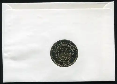 Confédération: Numis-FDC Willy Brandt ESST BERLN 10.11.1993 avec Liberia 1 dollar