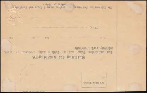 Bayern Post-Instruction 40 Pfennig blagues jaunes, ci-dessous coupés, non utilisés **