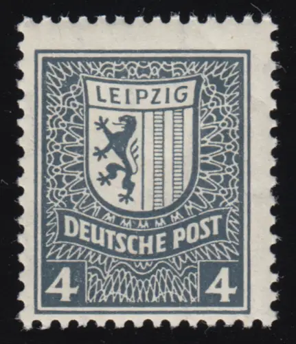 SBZ 151X Abschiedsserie 4 Pf, WZ.1X, schwarzgraublau, ** postfrisch