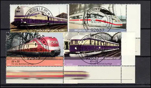 2560-2563 Chemins de fer / locomotives: ER-Test et r. Temporaire complet VS Frankfurt ET-O