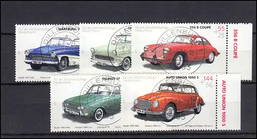 2362-2366 Oldtimer-Automobile 2003: Rand-Satz mit Vollstempel Dillenburg ET-O