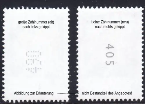 3315 Fleur 20 cents de petit numéro de 200, RA 11 200-195-1990 avec 2 CF (4 ouverts) **