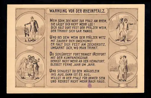 Le père de l'AK poétique avertit fils: Avertissement contre le Rhinpfalz, inutile