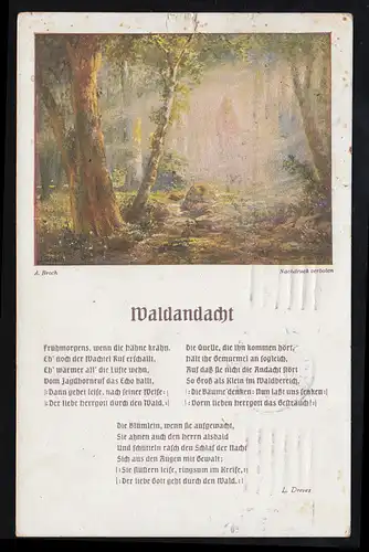 Série colorée 79 - A. Broch: Dévotion aux forêts, poème de Leberecht Dreves