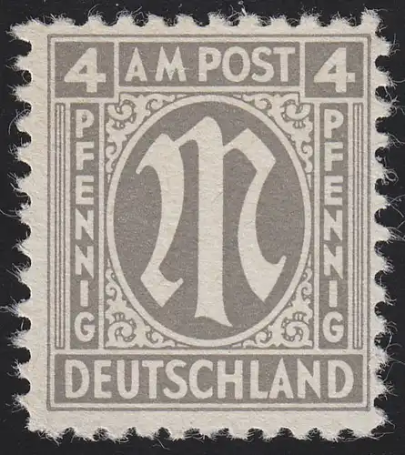 Bizone 2z AM-Post 4 Pf. ** postfrisch