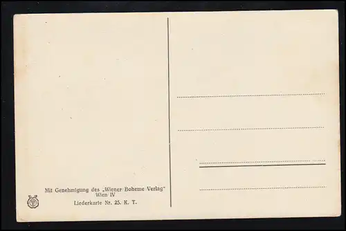 Carte de chanson numéro 25: J'ai perdu mon cœur à Heidelberg,