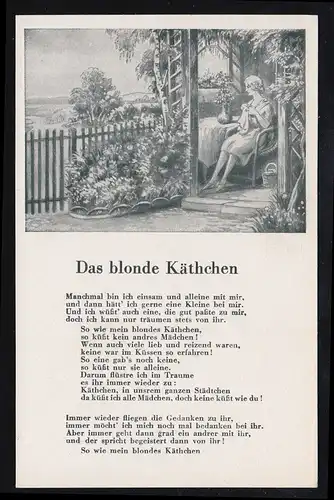 Lyrik-AK Das blonde Käthchen von Klaus S. Richter / E di Lazzaro, ungebraucht