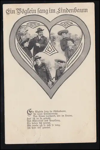 AK Lyrique Un oiseau chantait dans le tilleul ..., SCHAAG 2.6.1907