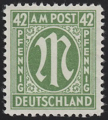 Bizone 31Az AM-Post 42 Pf. ** postfrisch