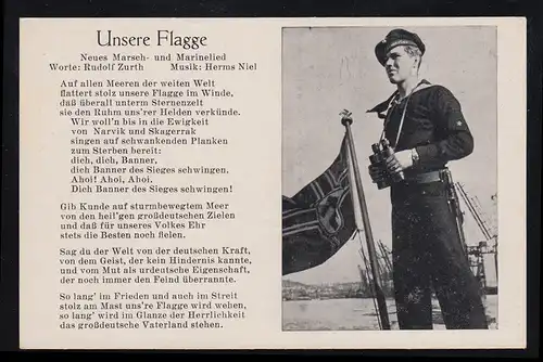 Lyrique AK de marche et de la marine: Notre drapeau de Zurth / Niel, inutilisé