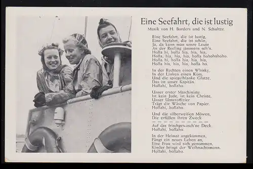 Lyrik-AK Scherzlied: Eine Seefahrt die ist lustig,... ungebraucht