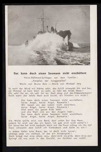 Lyrique AK Schatter: Cela ne peut pas ébranler un marin, inutile