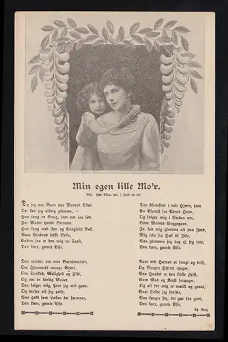 Danemark poème en danois Lyrique AK: Minegen lille Mo'r, inutilisé