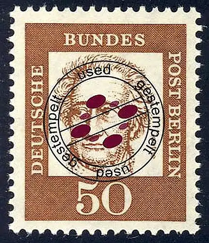 208 Important allemand 50 Pf Goethe O Tamponné