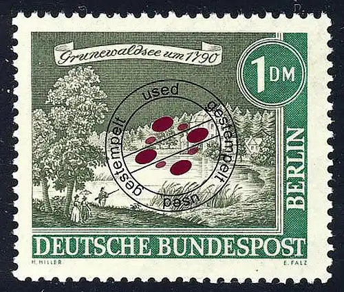 229 Alt-Berlin 1 DM Grunewaldsee O gestempelt