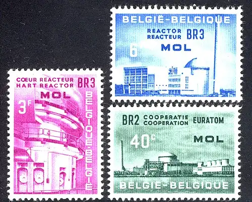 1961 Belgique Sympathie/Mémoire 1255/1257 **