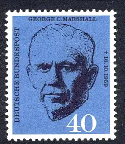 1960 Deutsche Bundespost 344 Sympathie/Montant, marque **