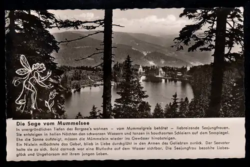 Lyrik-AK Berghotel Mummelsee Hochschwarzwald Die Sage vom Mummelsee, ungebraucht