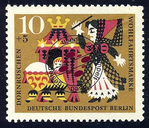 237 Brüder Grimm 10+5 Pf Dornröschen O gestempelt