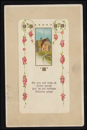 Lyrik-AK Gedicht: Wie treu und innig ich Deiner gedacht, RECKENDORF 12.2.1915