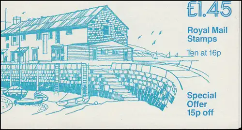 Livret de marque britannique O-86b Lyme Regis Dorset 1983, **