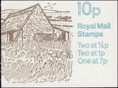 Carnet de marque du Royaume-Uni 42b Farmen Scottland 10 Pence 1978, **