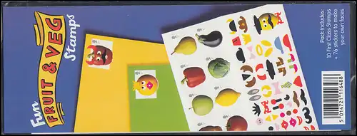 2092-2101I Folienblatt Obst und Gemüse 2003 mit 76 Selbstklebe-Marken **